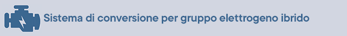 Sistema di conversione per gruppo elettrogeno ibrido
